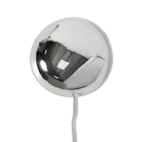 Angled view of HKLIVING polished chrome orb wall lamp on white background