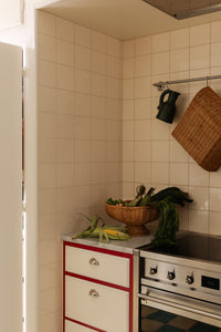 Magret rattan bowl by Olsson & Jensen on a kitchen worktop