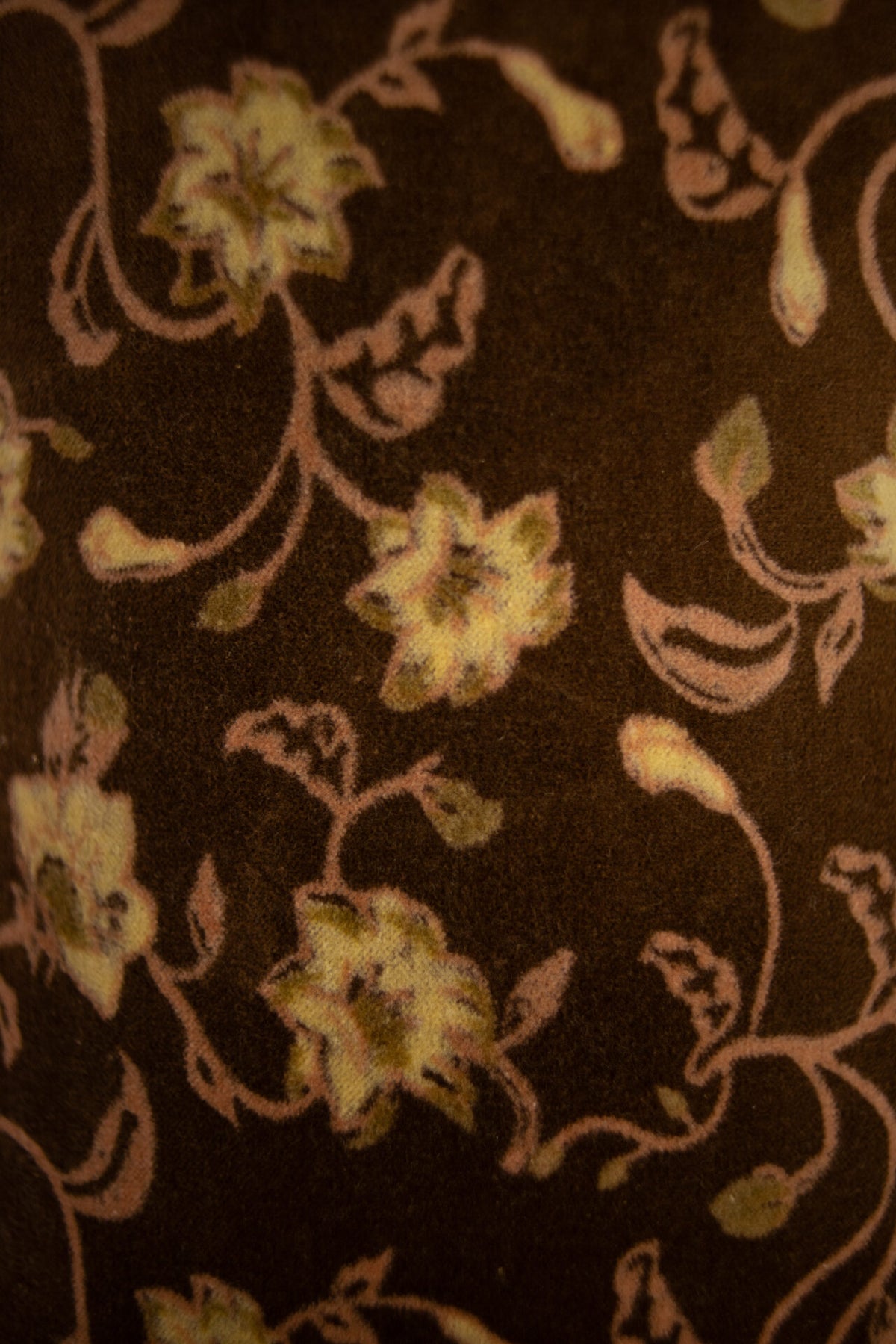 Close-up of the floral velvet on the Maribel lamp shade by Olsson & Jensen