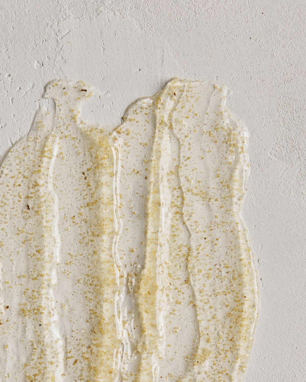 apricot kernel body scrub texture showing fine natural exfoliating grains