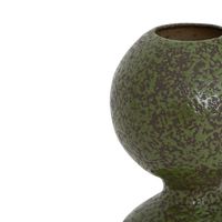 Detail of the moss green reactive glaze on the Mio vase