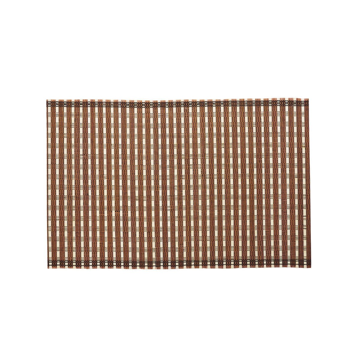 pumpkin spice check bamboo placemat in rectangular woven pattern

