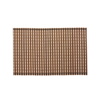 pumpkin spice check bamboo placemat in rectangular woven pattern
