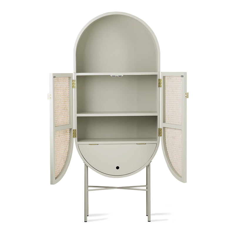 Retro Oval Webbing Cabinet Grey/Green hkliving