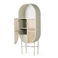 Retro Oval Webbing Cabinet Grey/Green hkliving