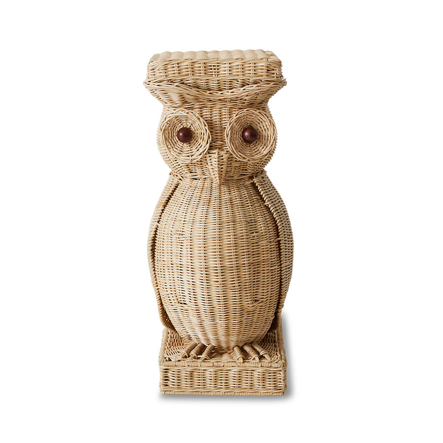 Rattan, Owl, Side Table