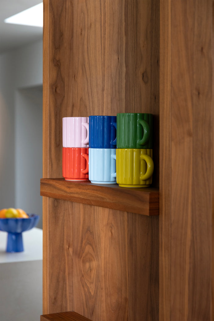 Mug Tube by &klevering in assorted colours of glossy stoneware