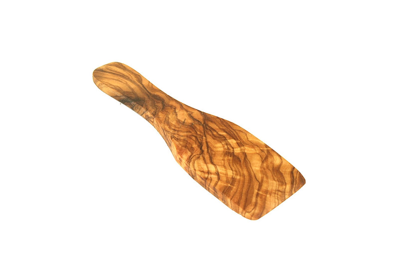 Rustic olive wood scraper for raclette, cooking, and baking