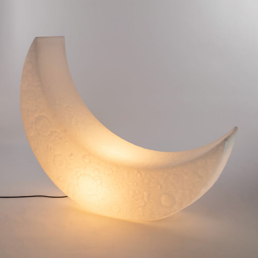 My Moon Lamp by Seletti, Luminous Rocking Chair Lamp, Seat Lamp, 152cm