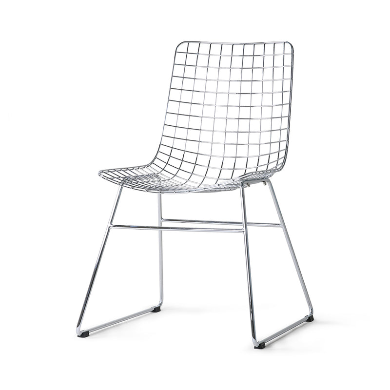 Silver Metal Wire Chair by hkliving