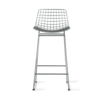 Metal Wire Bar Stool Available in Silver, Brass, and Black