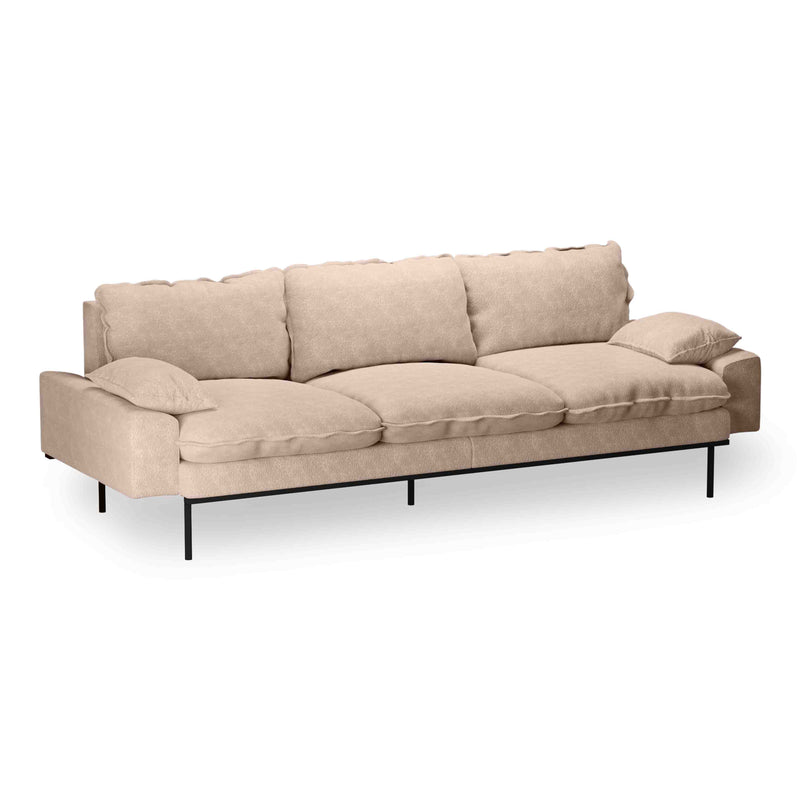 3-Seater, 4-Seater Retro Sofa in Boucle Taupe by hkliving