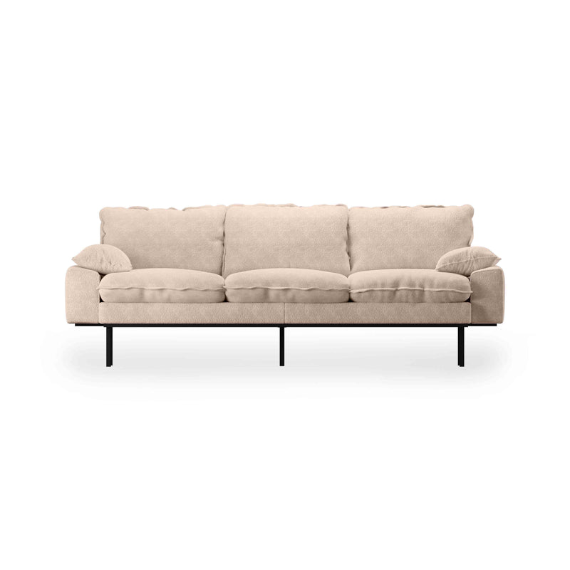 3-Seater, 4-Seater Retro Sofa in Boucle Taupe by hkliving