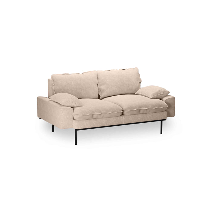 2-Seater Retro Sofa in Boucle Taupe by hkliving