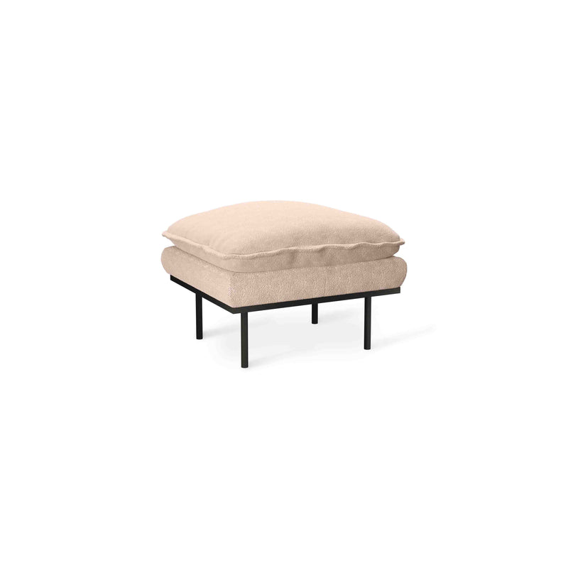 Retro Footstool in Boucle Taupe, Hocker by hkliving