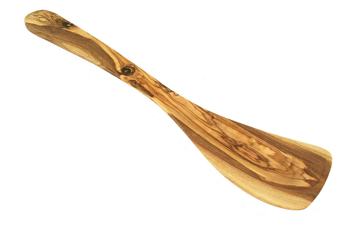 Handmade olive wood spatula, 30cm, with unique natural grain