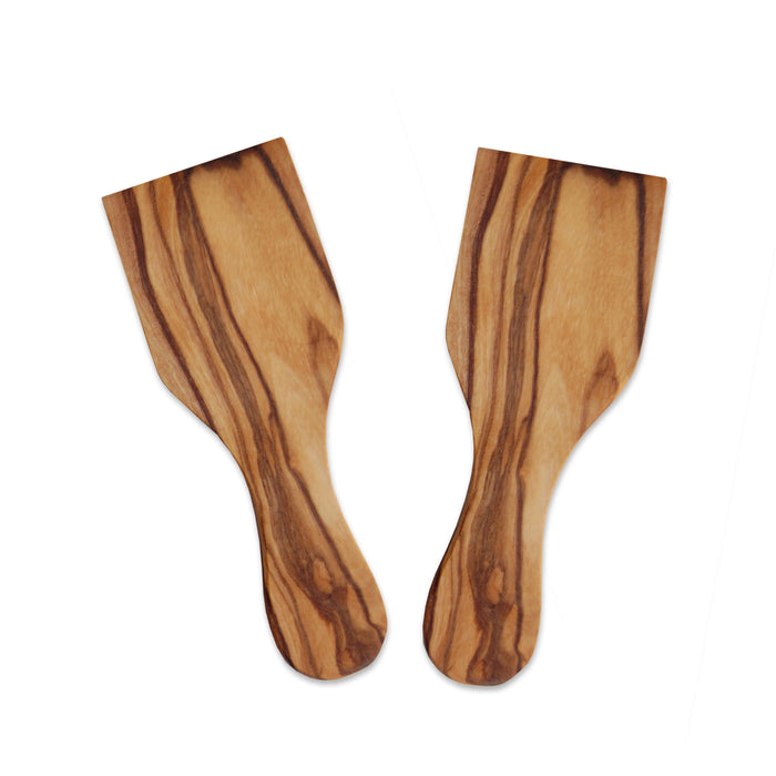 Natural 13cm olive wood kitchen spatula small utensil