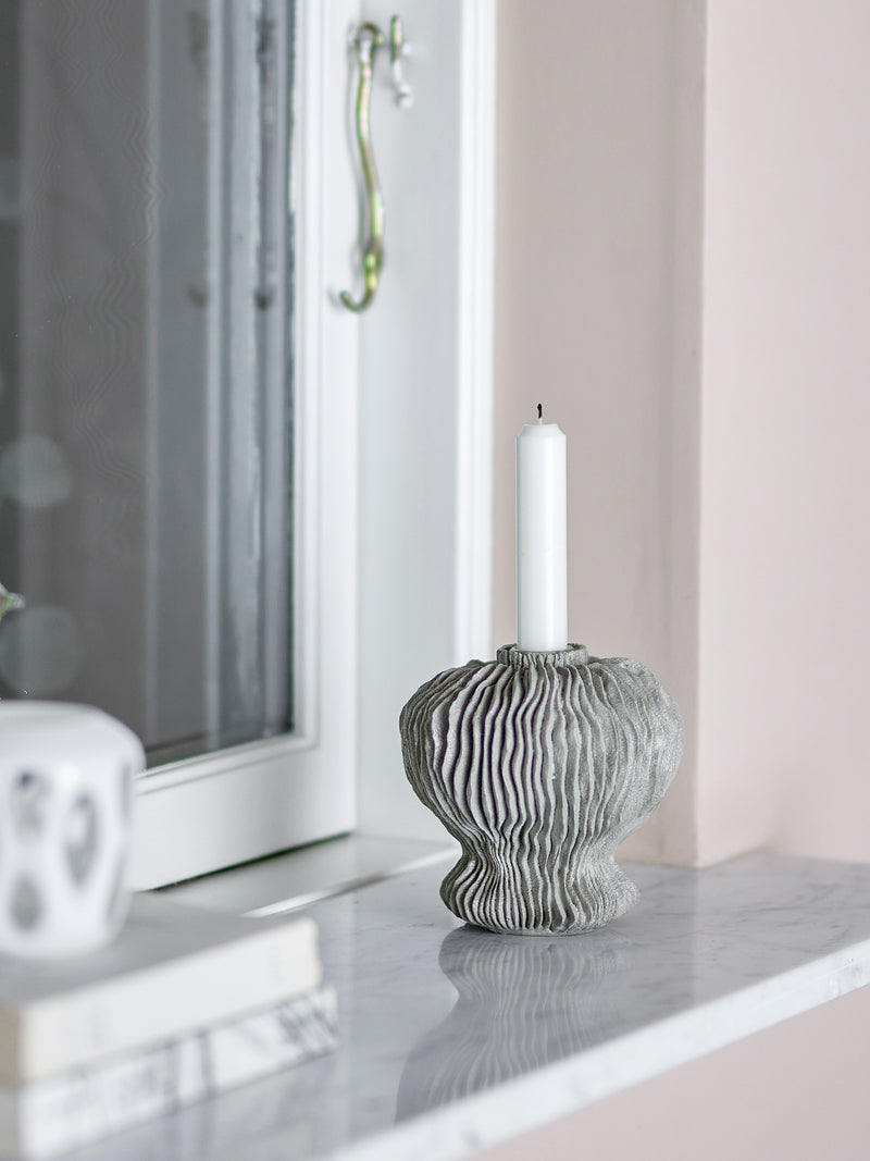 Bloomingville Briar candle holder styled on marble windowsill