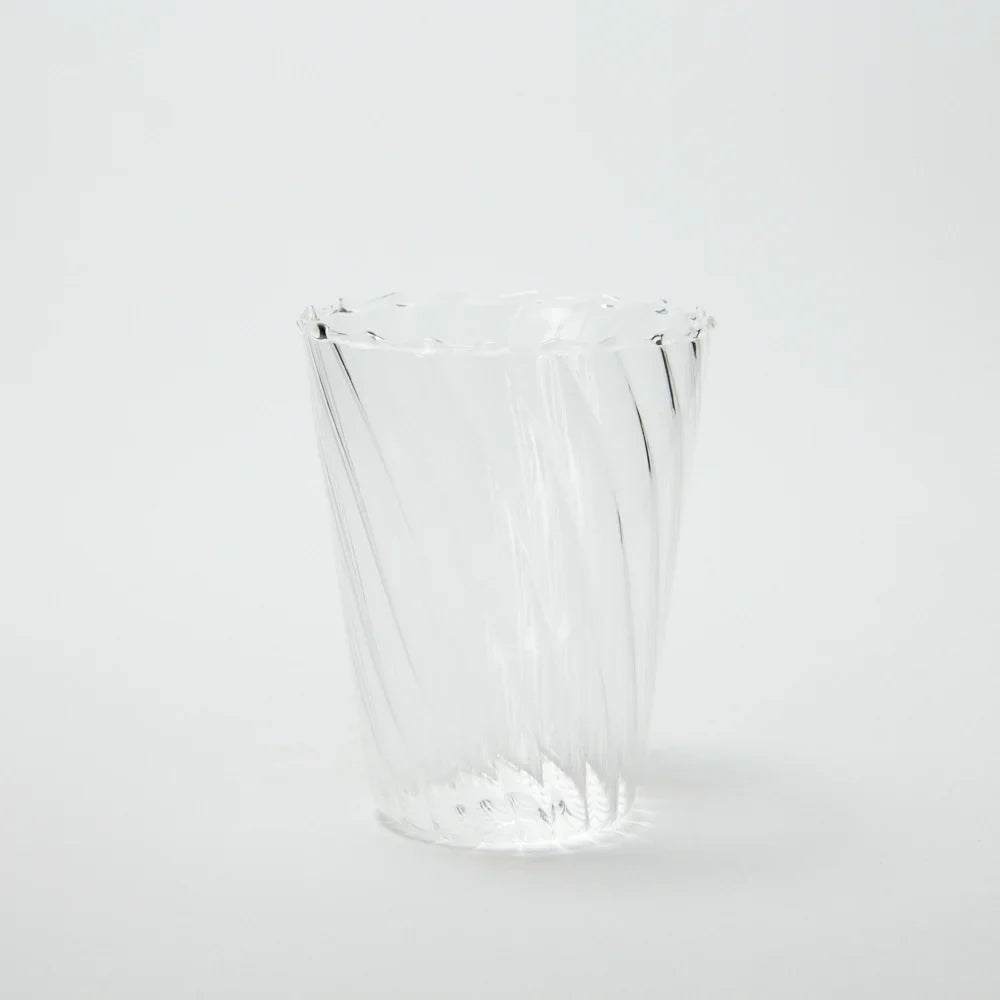 Othilia clear borosilicate glass with a swirling texture by Olsson & Jensen