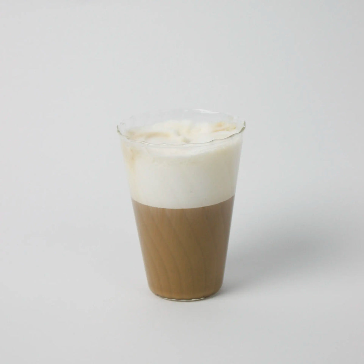 Othilia tall borosilicate glass by Olsson & Jensen filled with a latte
