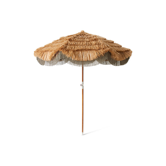 Serengeti Umbrella - Natural Raffia Outdoor Parasol by hkliving