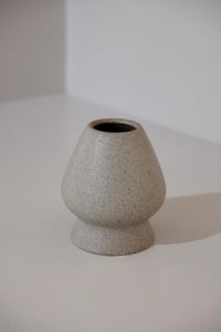 pebble ceramic kusenaoshi matcha whisk holder front view

