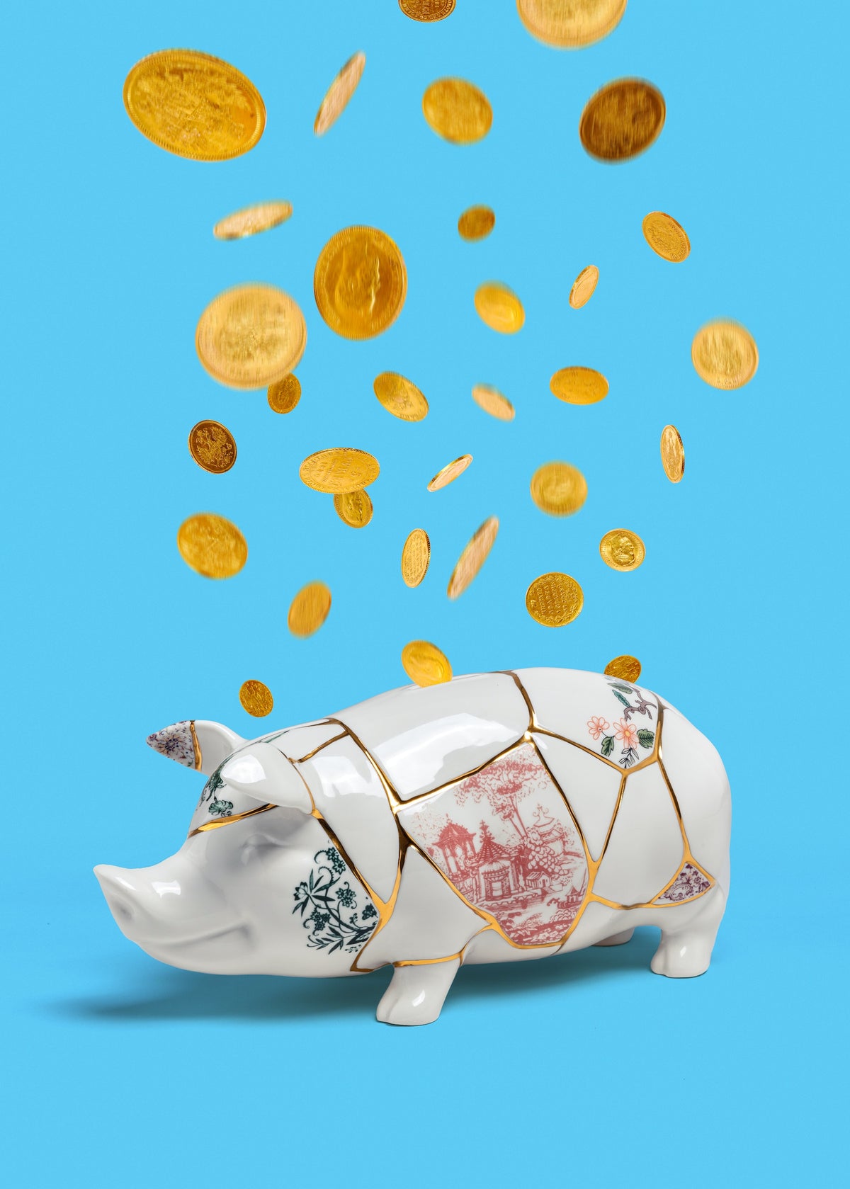 Seletti Kintsugi Piggy Bank by Marcantonio – Golden Cracks of Luck