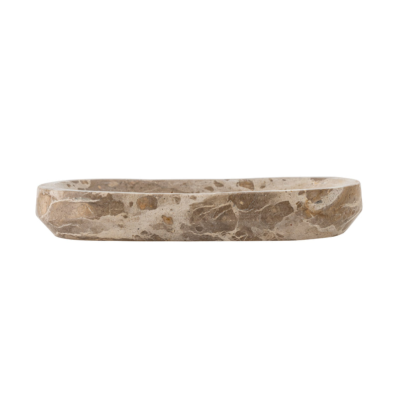 Polished stone tray for minimalist Nordic interiors by Bloomingville