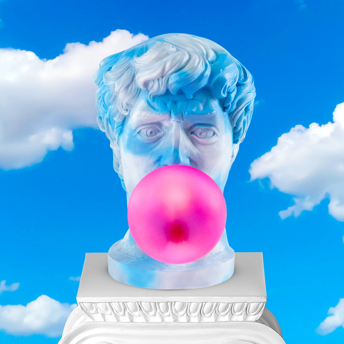 Seletti Wonder Cloud Lamp - Classical Warrior with Floating Bubble Gum Light