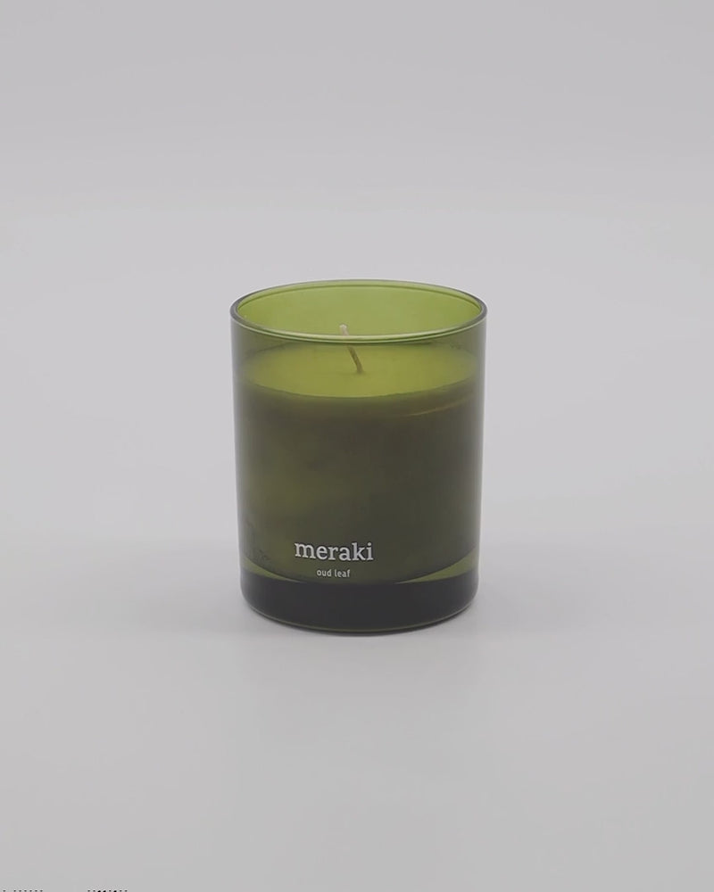 Oudh Leaf Scented Candle, Single Wick by Meraki