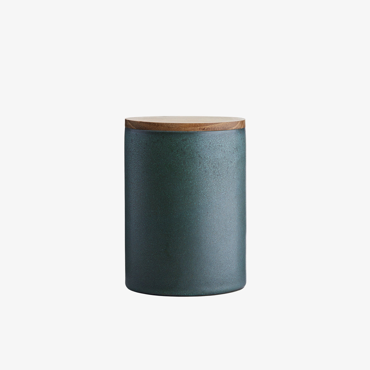 RAW northern green canister with teak lid by aida cut-out product image