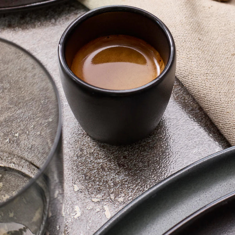 Titanium black coffee cup in Scandinavian style
