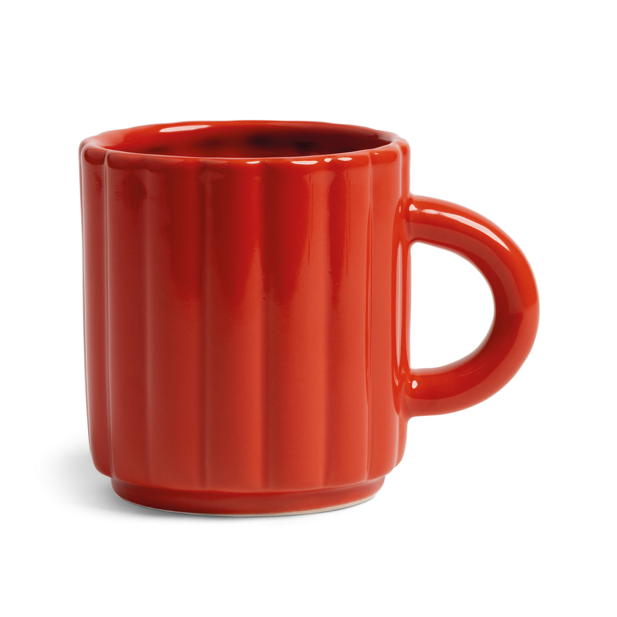 Red mug on a white background by &klevering