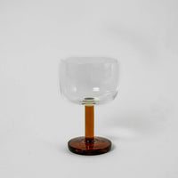 Rio wine glass with an amber stem by Olsson & Jensen