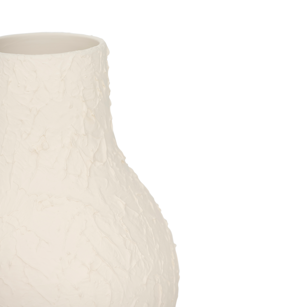 Detail of the hand-applied spatula texture on the Risa vase