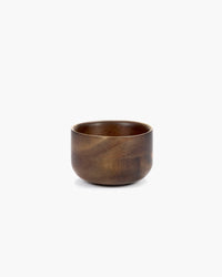 Collage acacia wood tea cup by Utilise.objects for Serax on a white background