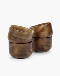 Stack of Serax Collage acacia wood tea cups