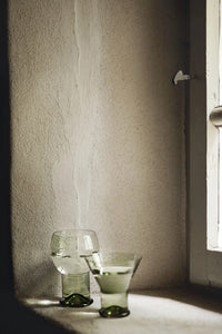 Siena and Como glasses by Olsson & Jensen styled on a sunlit windowsill