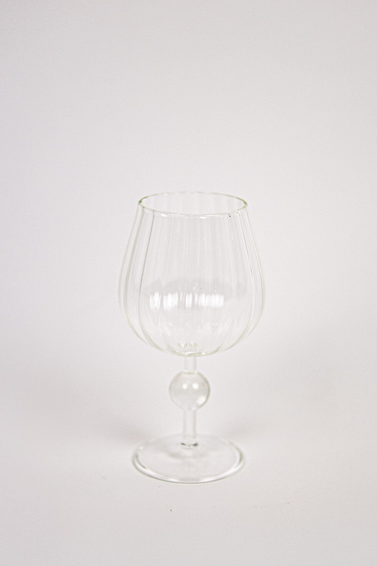 Skye clear fluted borosilicate wine glass by Olsson & Jensen