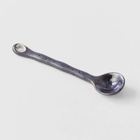 Black Speckle Spoon 12cm Glazed Earthenware Spoon