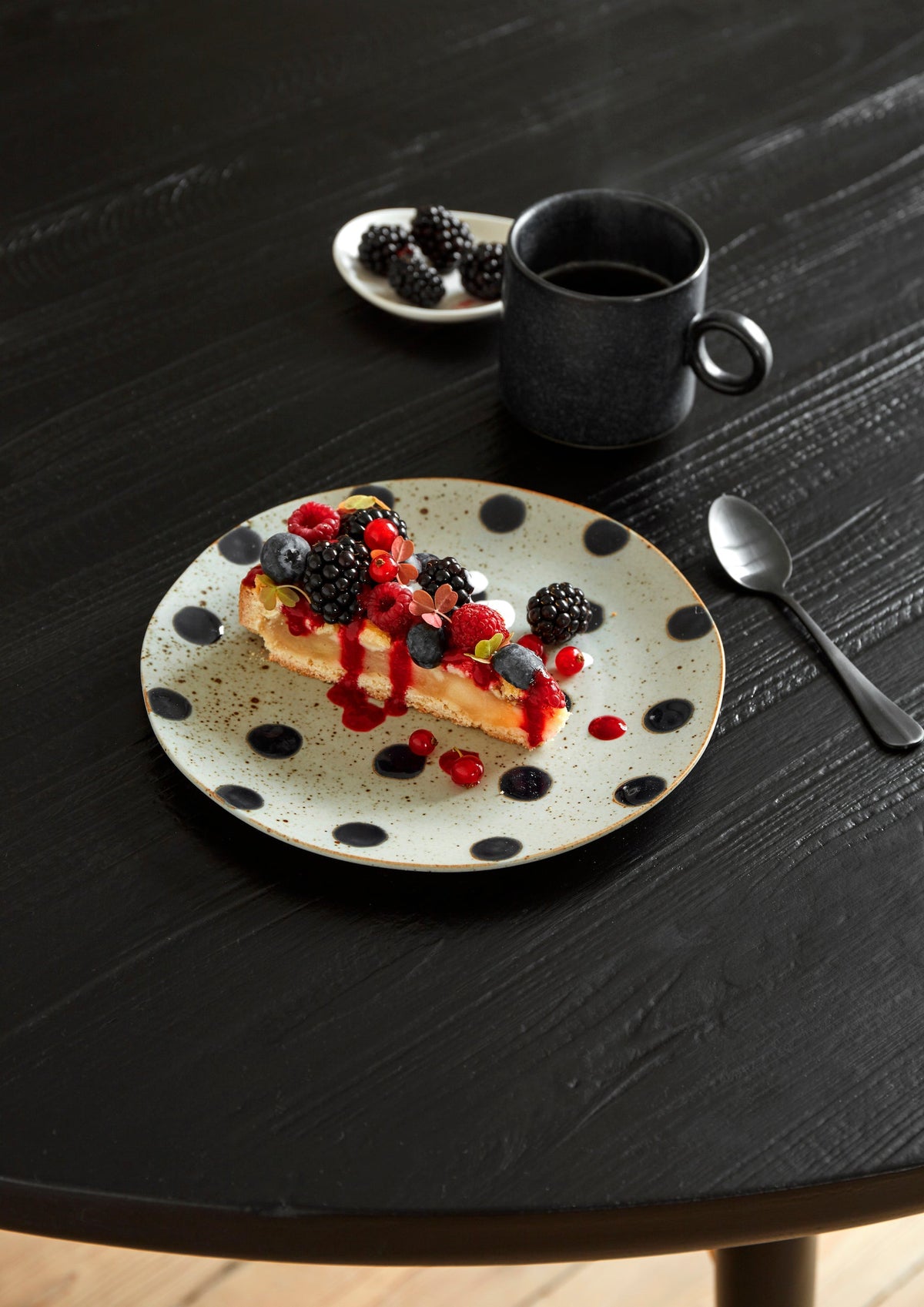 Grainy Mug w Handle Dark Blue