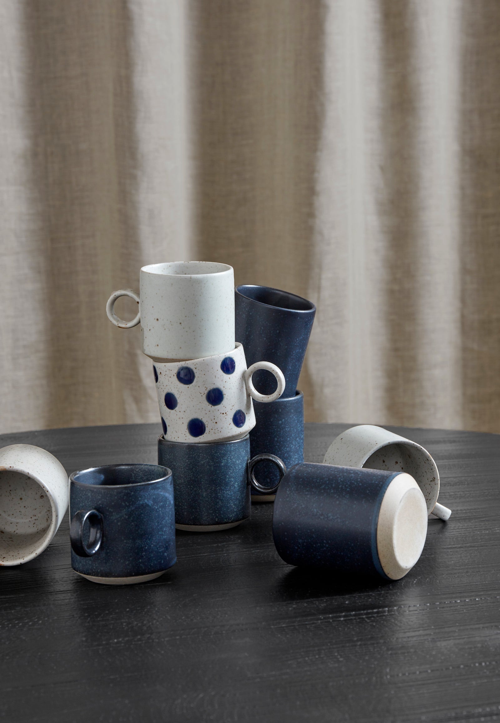 Grainy Mug Dark Blue