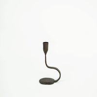Steffi 22 cm black cast iron candle holder by Olsson & Jensen on a white background