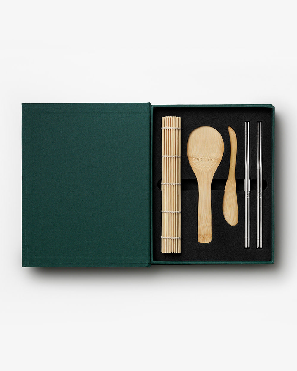 Sushi Tools Kit in green book-style box