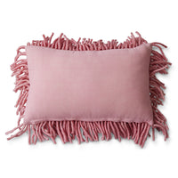 Pink Rugged Woolen Rectangular Cushion, 60x40cm, by hkliving