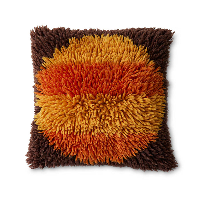 Fluffy Horizon Sunset Square Cushion, 55x55cm, Multicoloured, by hkliving