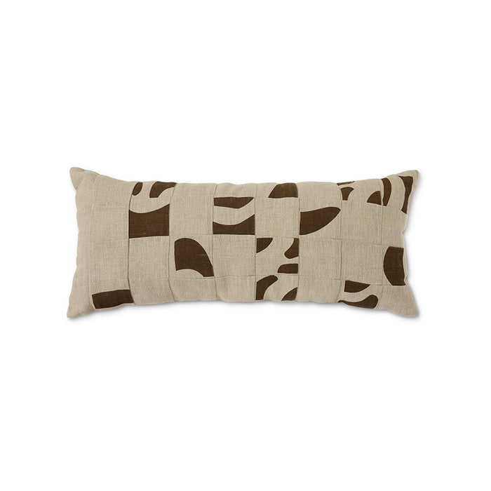 hkliving Natural Patched Cushion - 70x30cm Linen