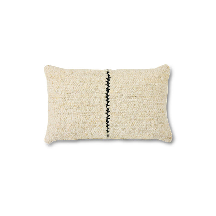 Natural Wool Striped Cushion by hkliving – 50x30cm Soft Wool & Cotton