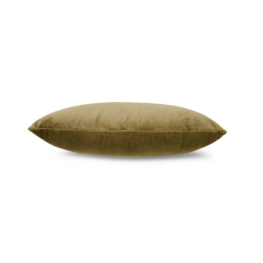 Velvet Cushion in Army Green by hkliving â€“ 60x40cm Luxe Accent