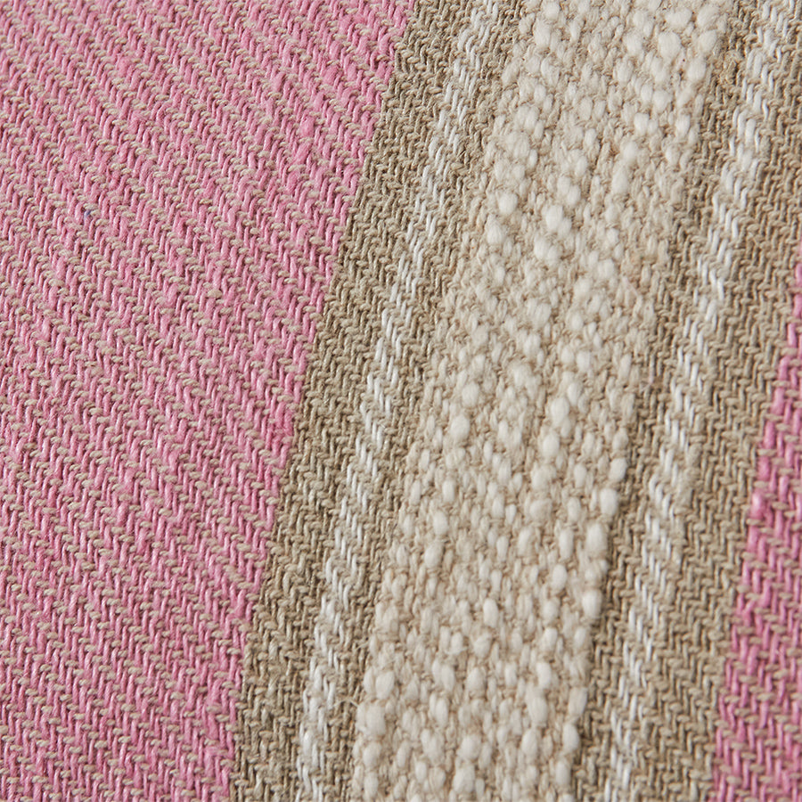 Woven Striped Cushion in Blush by hkliving â€“ 60x40cm Soft Linen